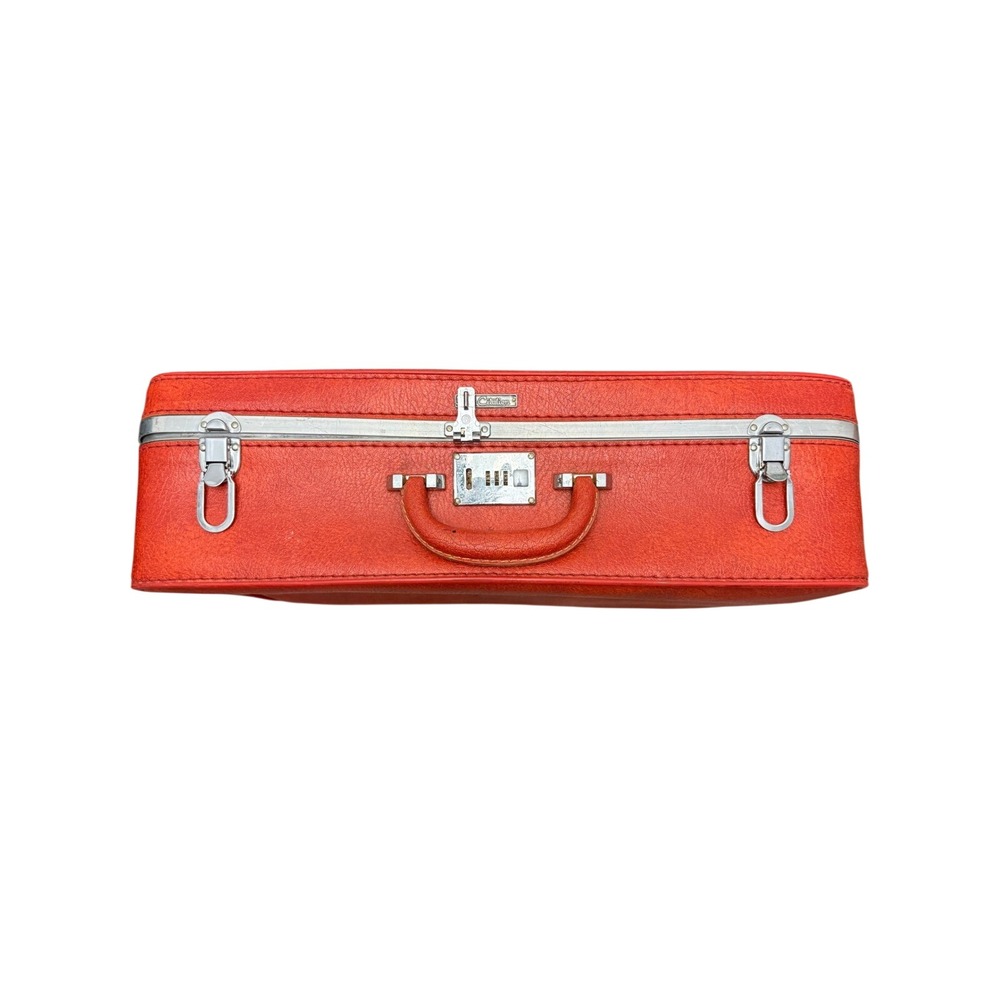 Vintage Citation by United Orange Hard Shell Suitcase Presto Lock MCM 24in